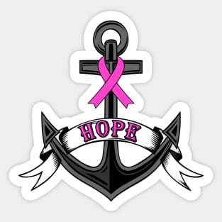 Breast Cancer Awareness Anchor of Hope Sticker